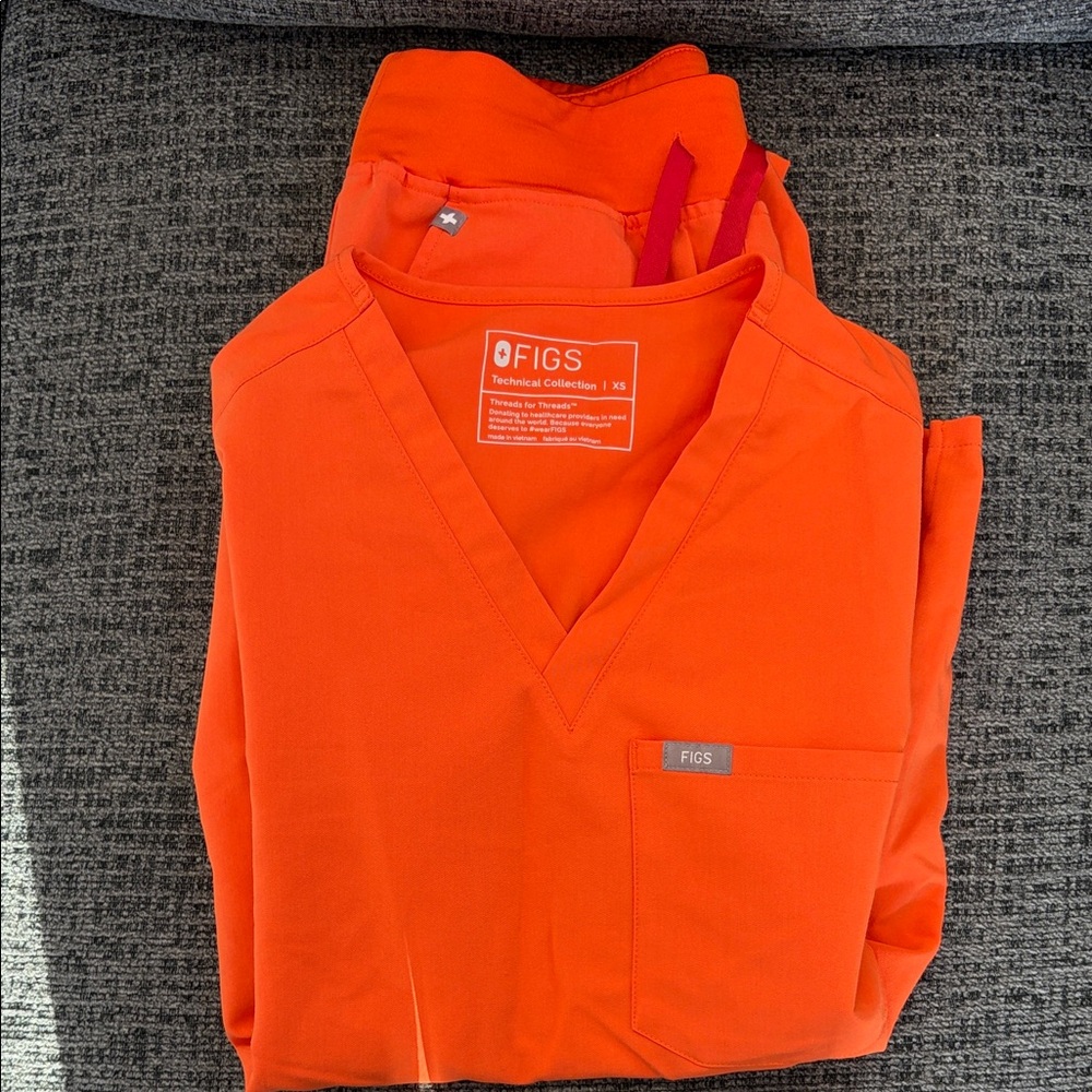 Figs Vibrant Orange Medical Scrubs